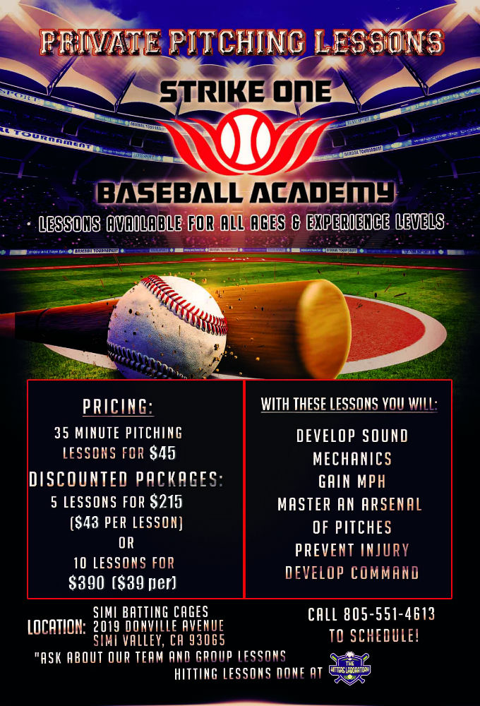 Pitching Lessons » Strike One Baseball Academy » Simi Valley's 1